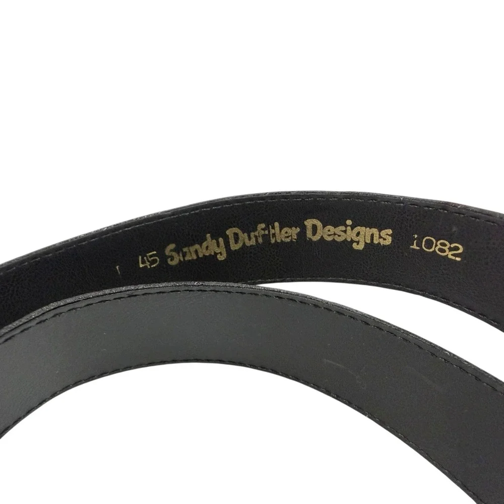 Sandy Duftler Designs 45 Black Belt Montana Silversmiths German Silver Western